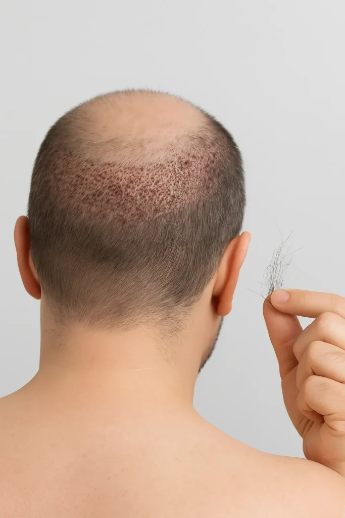 queda de choque após transplante capilar